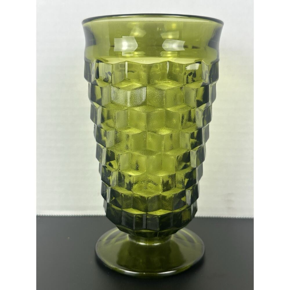 Whitehall Green Avocado Colony Iced Tea Tumbler Flared Rim
 Cube Design 6